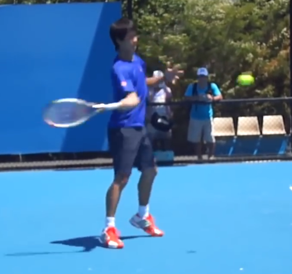 nishikori forehand